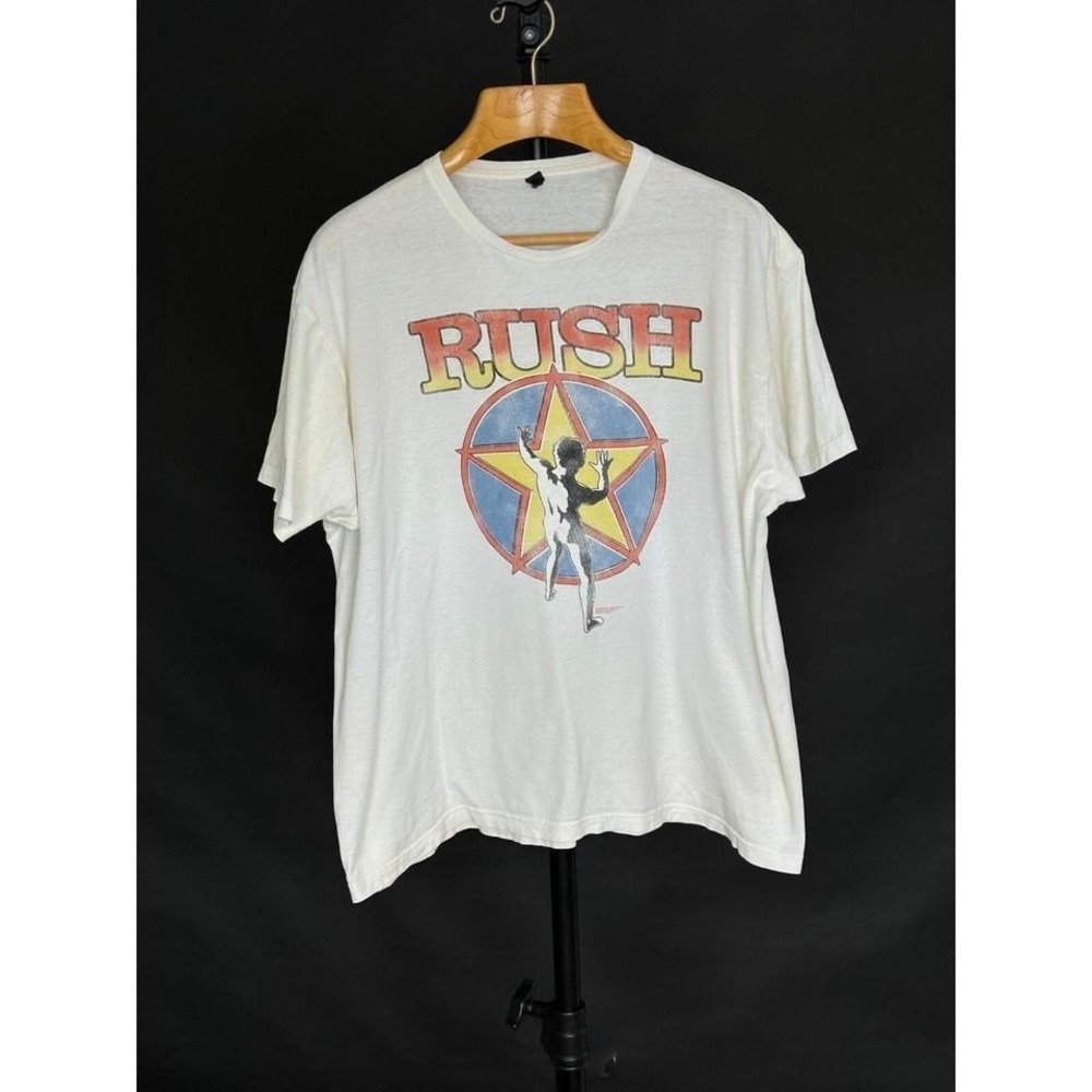 Tultex 2016 Rush Logo T-Shirt Concert Tribute Size XXL Cream Star Dance